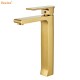 Beelee BL6308GH Gold Finish Countertop Single Lever Handle Basin Mixer Tap Hand Wash Lavatory Hot and Cold Water Faucet