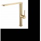 Ultra thin 304 stainless steel brushed gold industrial single hole kitchen faucet